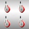 Service Caster 5 Inch 316SS Red Polyurethane Swivel 3/4 Inch Expanding Stem Caster Set SCC SCC-SS316EX20S514-PPUB-RED-34-4 - alternate 3